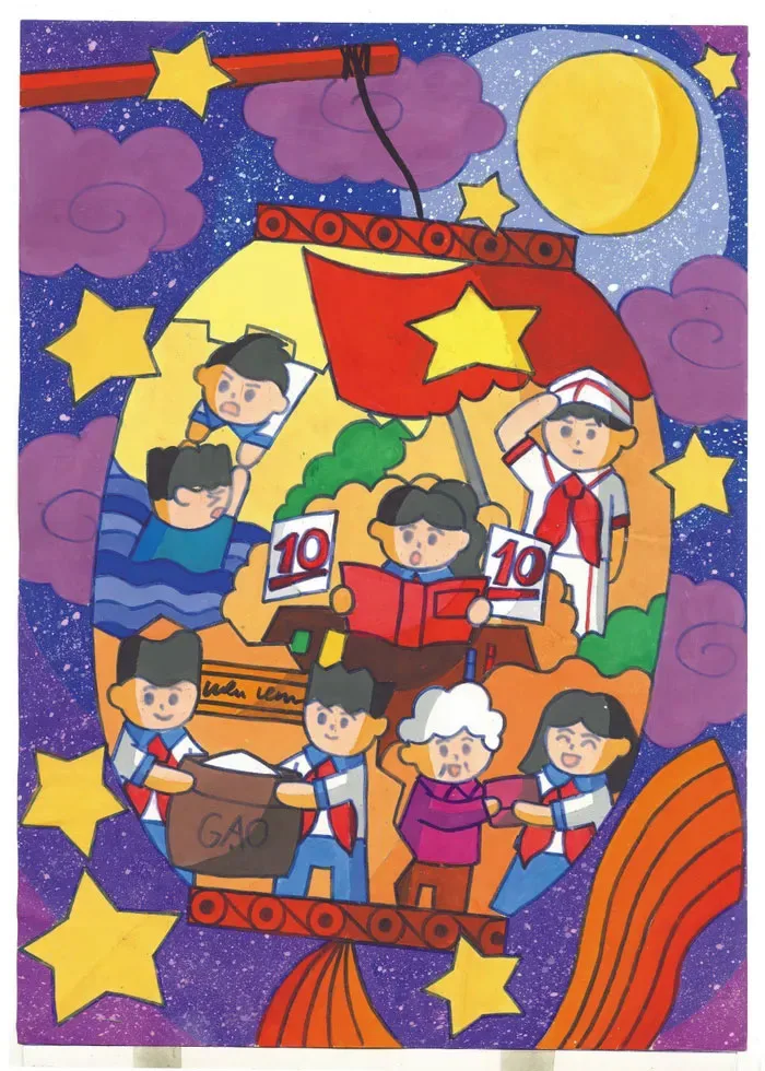 Tham dự vẽ tranh “Thiếu nhi Việt Nam làm nghìn việc tốt”