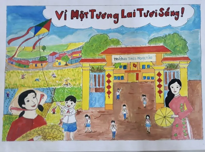 Những bức tranh đạt giải trong Cuộc thi vẽ tranh Thiếu nhi với chủ đề 