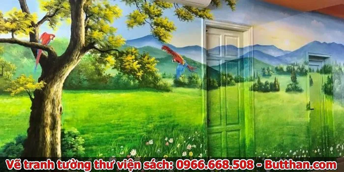 Tổng hợp những mẫu vẽ tranh tường thư viện sách đẹp 2026