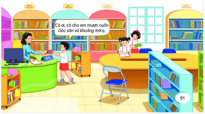 Giải Giải bài 18: Đọc: Thư viện biết đi SGK Tiếng Việt 2 tập 2 Kết nối tri  thức với cuộc sống | Tiếng Việt 2 - Kết nối tri thức