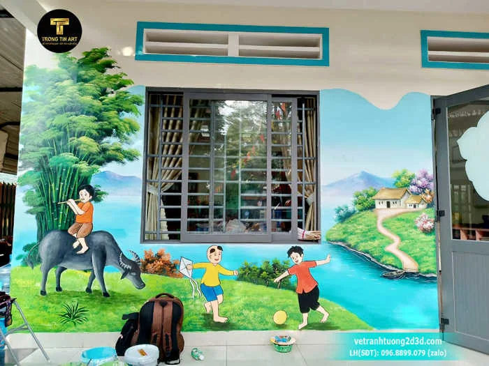 trang trí góc thư viện Archives - VẼ TRANH TƯỜNG 3D MỸ THUẬT TRỌNG TÍN ART