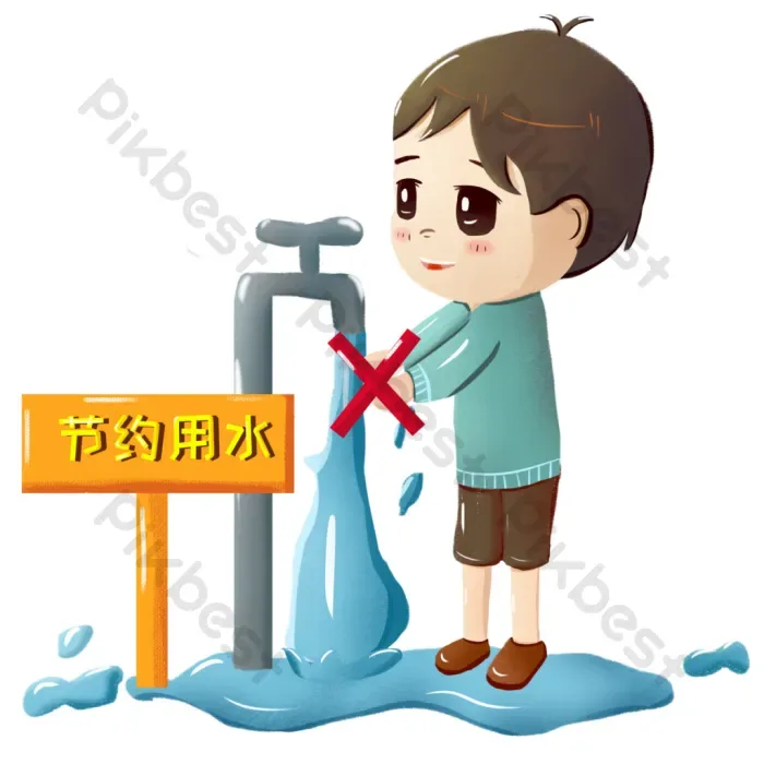 Tải miễn phí Vẽ Tay Nhân Vật Cảnh Báo Tiết Kiệm Nước Dễ Thương Công cụ đồ  họa | PSD chuyên nghiệp - Pikbest