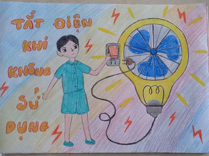 Cách vẽ tranh tiết kiệm điện - Gợi ý 99+ ý tưởng mẫu tranh đẹp, dễ vẽ