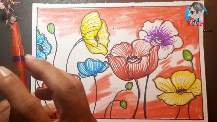 Tranh trang trí với màu tương phản - mĩ thuật lớp 8 | Hướng dẫn vẽ tranh sử  dụng màu tương phản