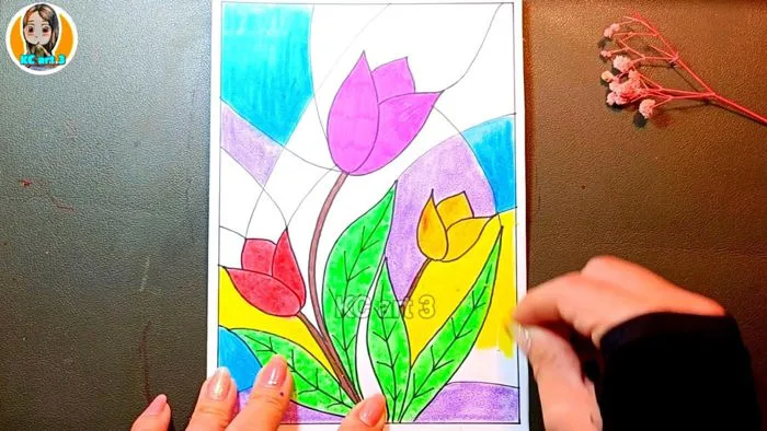 Tranh trang trí với màu tương phản - mĩ thuật lớp 8 | vẽ hoa - trường phái  mĩ thuật phương Tây