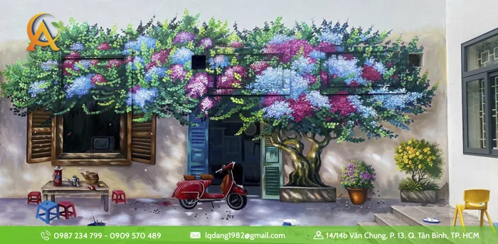 Dịch vụ vẽ tranh trang trí tường - cửa cuốn