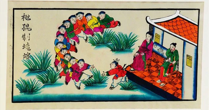 Những trò chơi xuân trong tranh dân gian