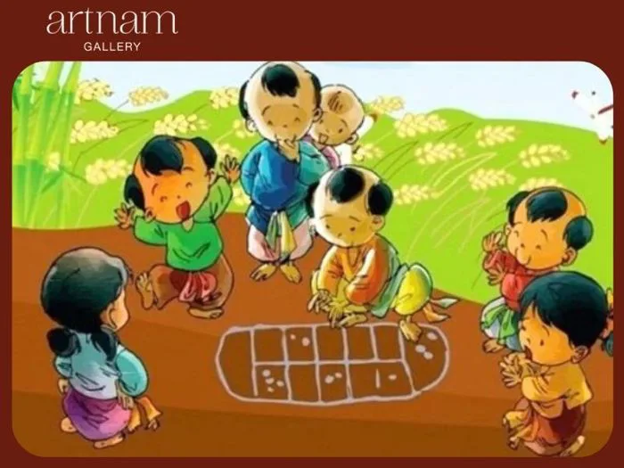 45+ bức tranh vẽ trò chơi dân gian Việt Nam đẹp nhất