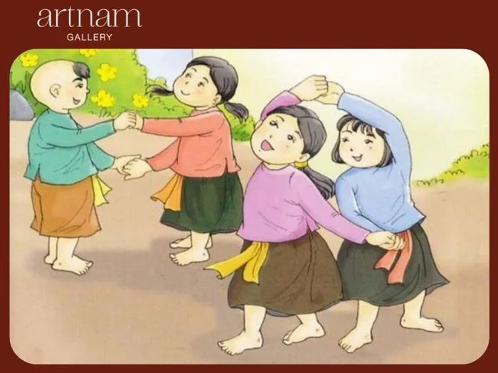 45+ bức tranh vẽ trò chơi dân gian Việt Nam đẹp nhất
