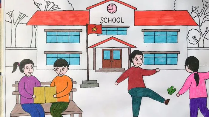 Khám phá cách vẽ tranh trường học dễ dàng và đầy sáng tạo nhất