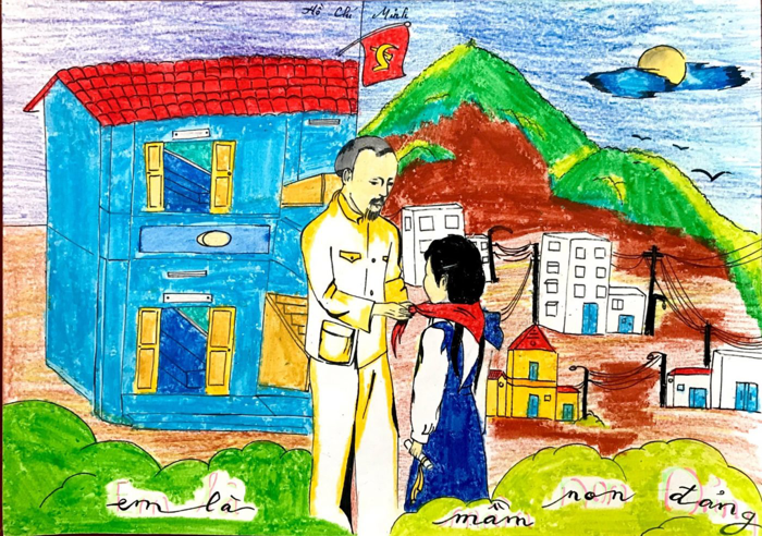 Tranh vẽ về ngôi trường mơ ước của em - những tác phẩm đẹp nhất
