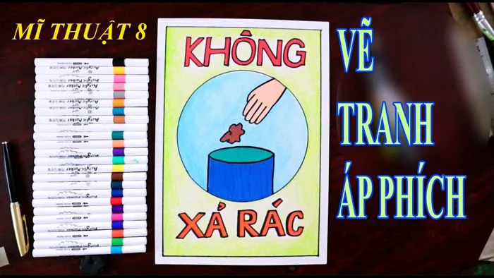 Vẽ tranh tuyên truyền KHÔNG XẢ RÁC _ Tranh áp phích #NC Plan