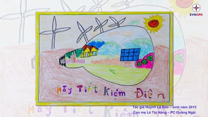 Em vẽ tranh, dựng video… tuyên truyền tiết kiệm điện