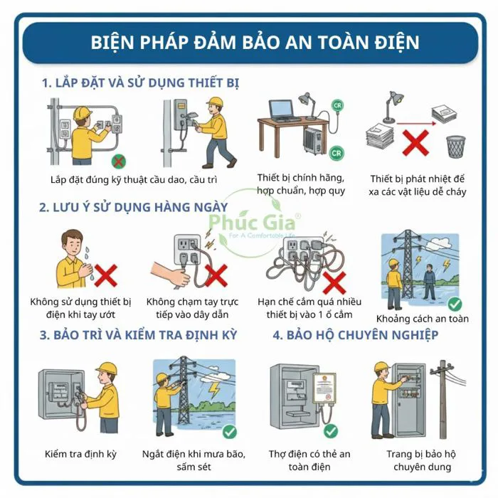 An Toàn Điện Là Gì? Quy Định & Biện Pháp Đảm Bảo An Toàn Điện