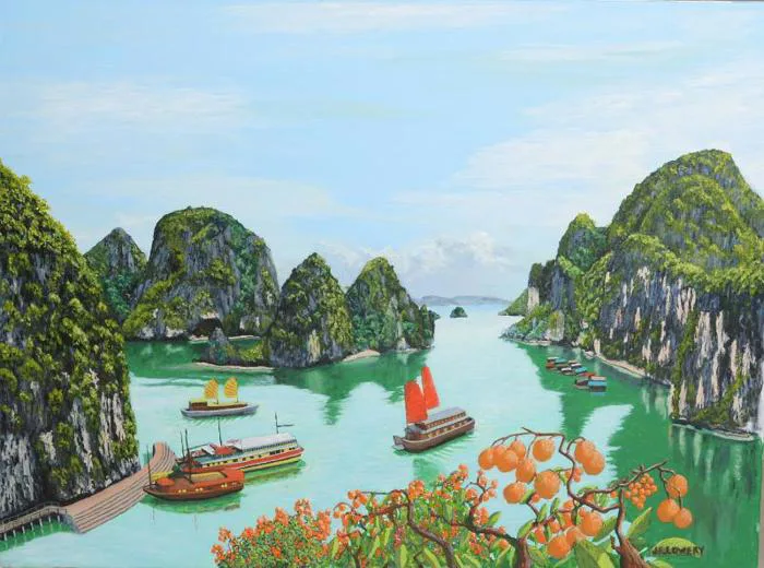 Tranh Vẽ Vịnh Hạ Long – Tuyệt tác phong cảnh biểu tượng
