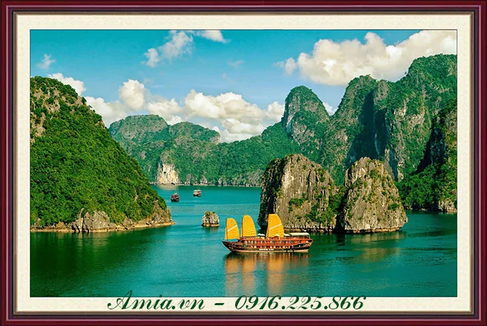 Tranh phong cảnh Vịnh Hạ Long đẹp trang trí phòng Amia 1385