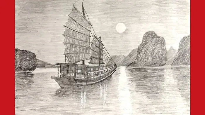 Vẽ tranh phong cảnh Vịnh Hạ Long | Cách vẽ tranh vịnh Hạ Long