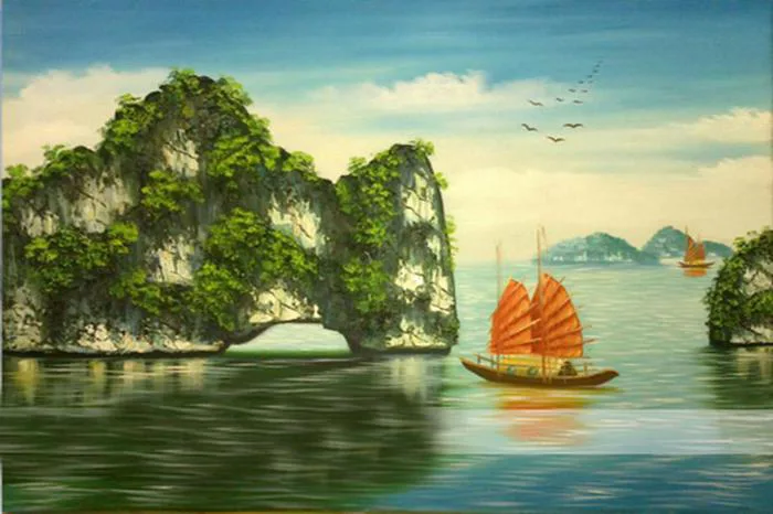 Tranh Vẽ Vịnh Hạ Long – Tuyệt tác phong cảnh biểu tượng