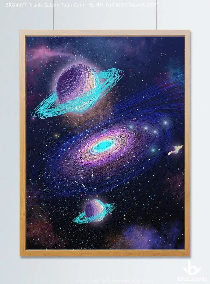 BRO4677 Tranh Galaxy Toàn Cảnh Hệ Mặt Trời