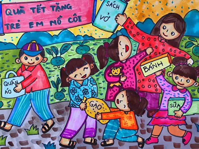 Tranh vẽ hoạt động vì cộng đồng đẹp, ý nghĩa và sáng tạo 2026