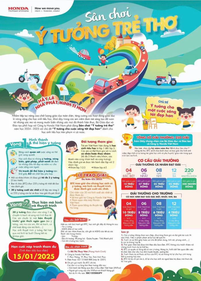 Sân chơi Ý TƯỞNG TRẺ THƠ 2025 – Nơi Ước Mơ Bay Cao! ​