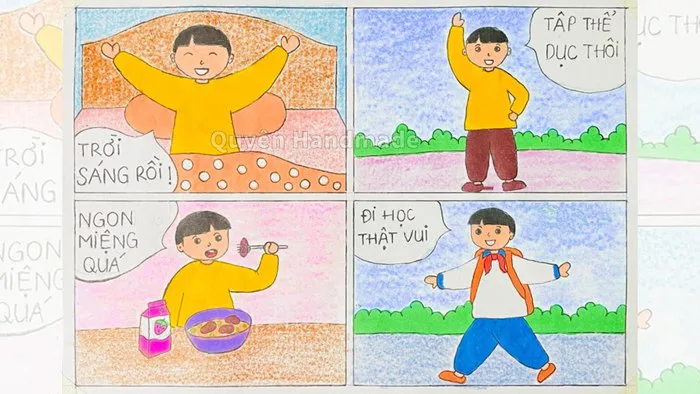 Sáng tác truyện tranh mĩ thuật lớp 5 | Vẽ sáng tác truyện tranh | Cách vẽ  sáng tác truyện tranh