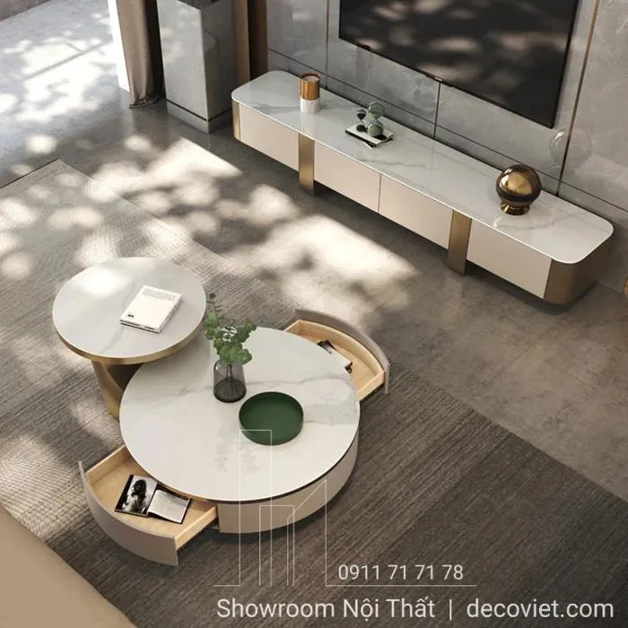 Bàn Sofa Phòng Khách 155S | Bàn Trà Mặt Đá Nhập Khẩu Cao Cấp