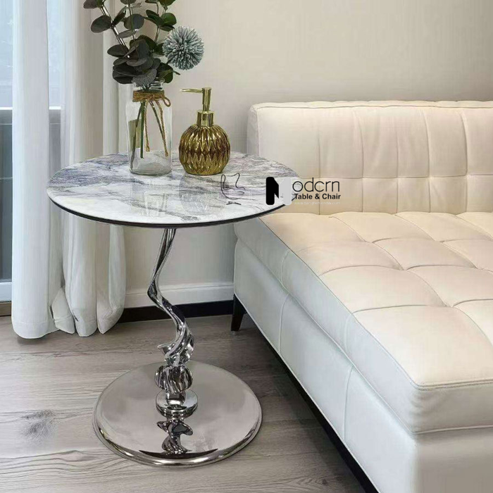 Bàn decor phòng khách mặt đá vân mây TS16003-05E - Banghehiendai.com