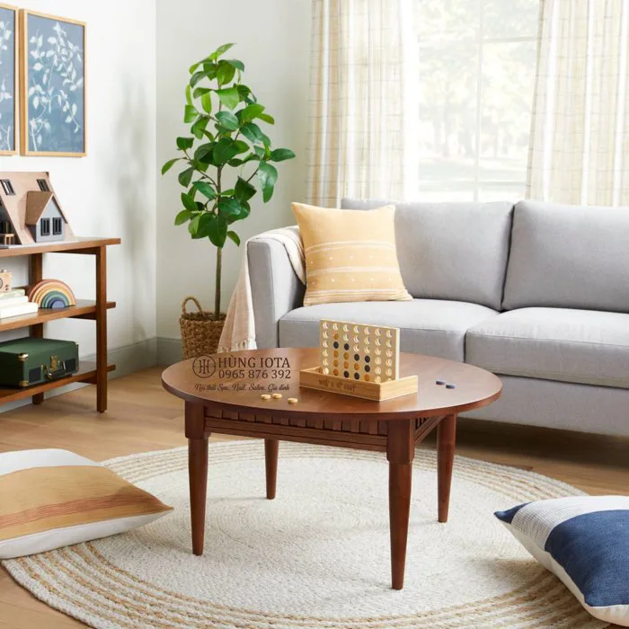 Bàn trà cổ điển tròn decor phòng khách đẹp lịch lãm, giá cả ưu đãi BGD80