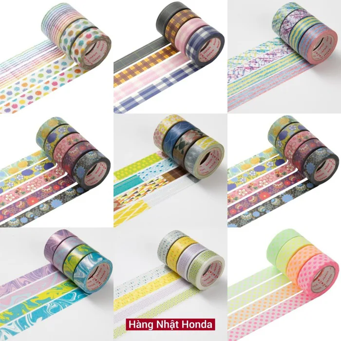 [Daiso Nhật] Băng Dính Băng Keo Masking Tape Washi Tape - Họa Tiết Dễ  Thương Phong Cách Nhật Bản