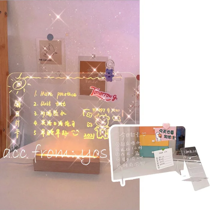 Bảng ghi chú trong suốt xinh xắn decor tiện dụng | Shopee Việt Nam