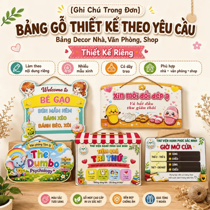 Ghi Chú Trong Đơn] Bảng Gỗ Thiết Kế Theo Yêu Cầu, Bảng Decor Nhà, Văn  Phòng, Shop - Thiết Kế Riêng | Shopee Việt Nam