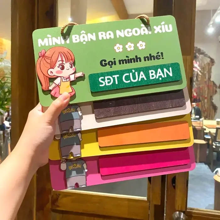 [Ghi Chú Trong Đơn] Bảng Gỗ Mình Bận Xíu, In Theo Yêu Cầu, Biển Thông Báo,  Decor Cửa Hàng - Xưởng In Như Hảo