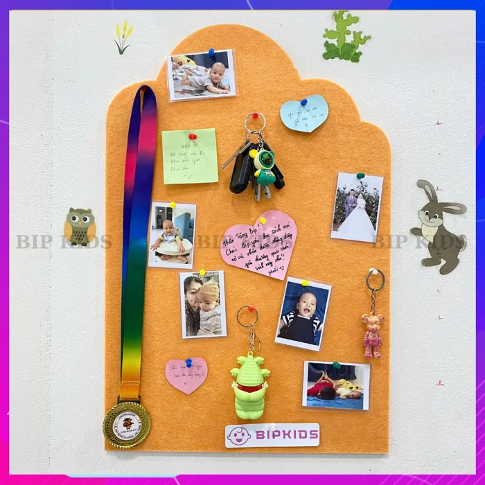 Bảng nỉ ghim dán tường BIP KIDS - ĐÃ CÓ SẴN KEO+TẶNG HỘP 50 ĐINH GHIM- Bảng  nỉ ghim trang trí, ghi chú decor bàn học, .. | Shopee Việt Nam