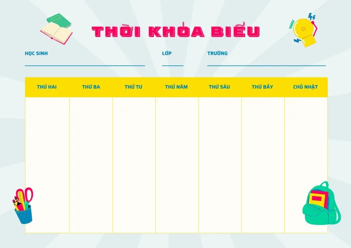 Trang 3 – Mẫu bảng kế hoạch đẹp, dễ chỉnh sửa và in miễn phí | Canva