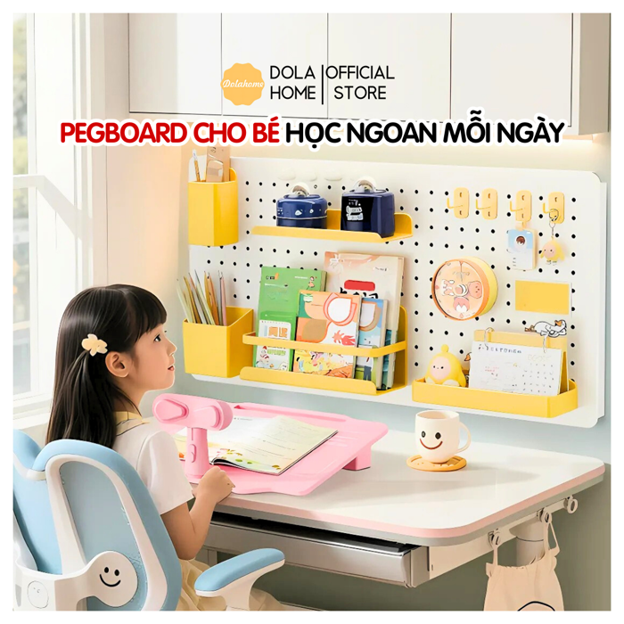 Pegboard Cho Bé Học Tập Dola Home – Gọn Gàng, Sáng Tạo