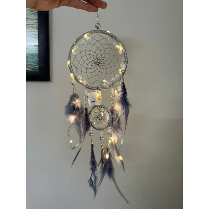 Trang trí treo tường vòng dreamcatcher, vòng bắt giấc mơ trang trí bằng  lông vũ, trưng bày hoặc quà tặng ý nghĩa