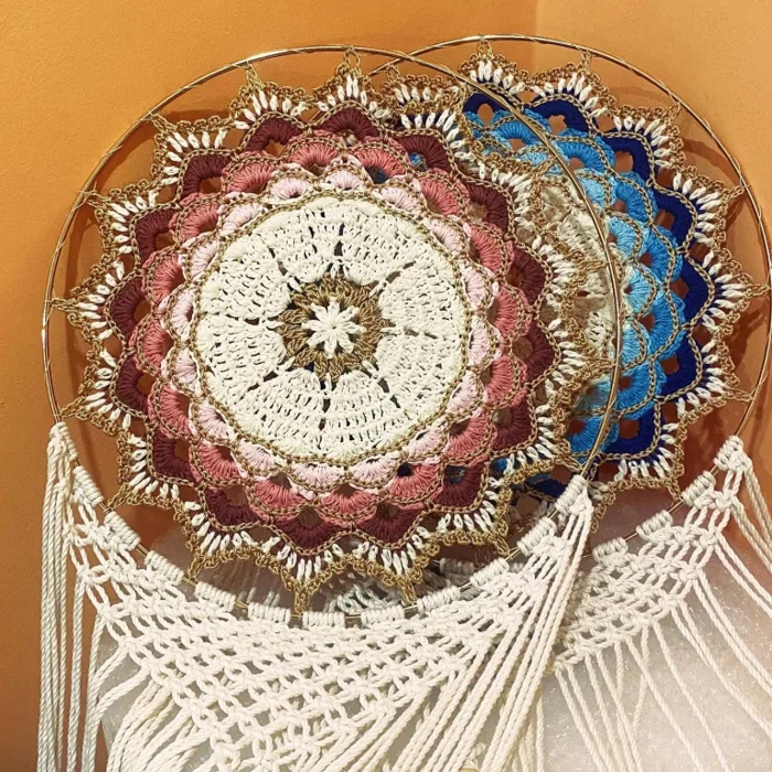 Dreamcatcher Thắt Macrame Tĩnh Lặng, Che Chở Giấc Ngủ Ngon - Thừng Gỗ Decor