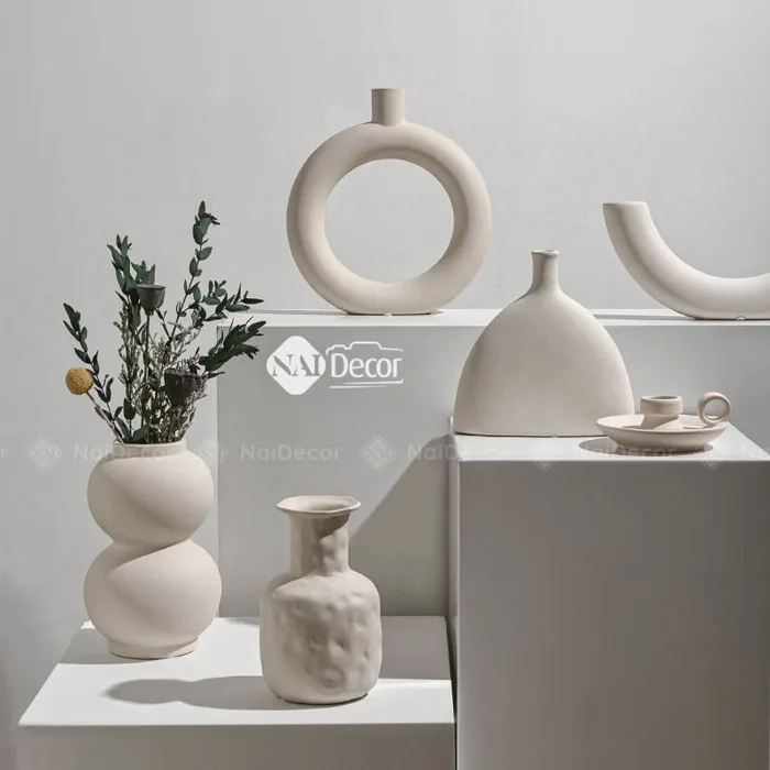 Bình Hoa Gốm Minimalist Phong Cách Tối Giản Nai Decor Dùng Trang Trí Nhà  Cửa - Nai Decor