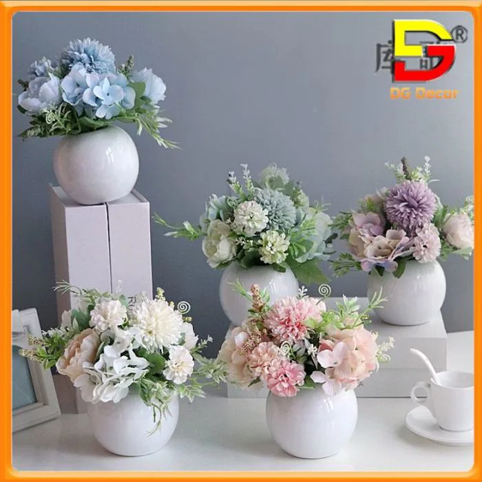 Lọ Hoa Mini Để Bàn Bình Hoa Giả Decor Cao 16cm Nhiều Mẫu Trang Trí Nhà Cửa  DC-124 Bình Hoa Sứ Trắng Đa Mẫu Hoa Để Bàn Chất Liệu Vải Nhựa - Lazada |  Lazada Việt Nam