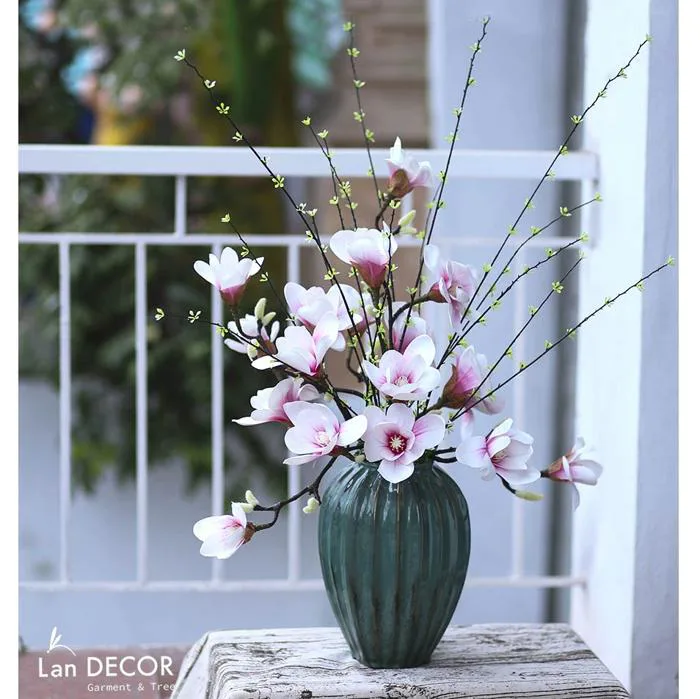 Bình hoa mộc lan trang trí nhà đẹp LanDecor - BH1168 Tổng Kho Sỉ Cây Giả  Trang Trí Lan Decor - Giá Từ Nhà Sản Xuất