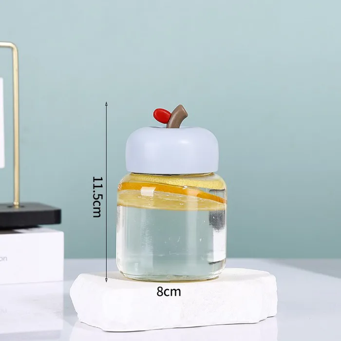 Bình Thủy Tinh Mini 300ml Hình Quả Táo Có Nắp Cute, Bình Uống Nước Trái  Cây, Cốc Decor Bàn Học Xinh | Shopee Việt Nam