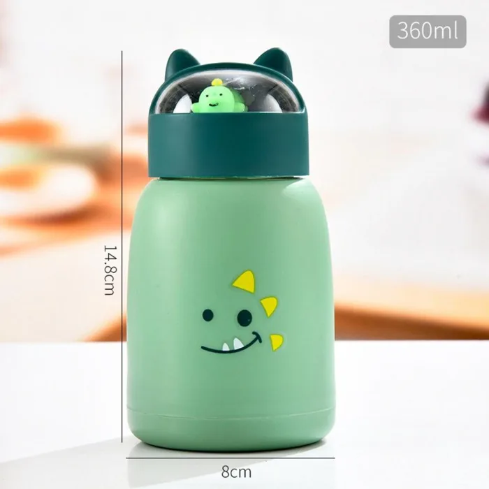 Bình đựng nước giữ nhiệt lõi thuỷ tinh bọc nhựa lúa mạch dung tích 330ml  decor bàn học BN2