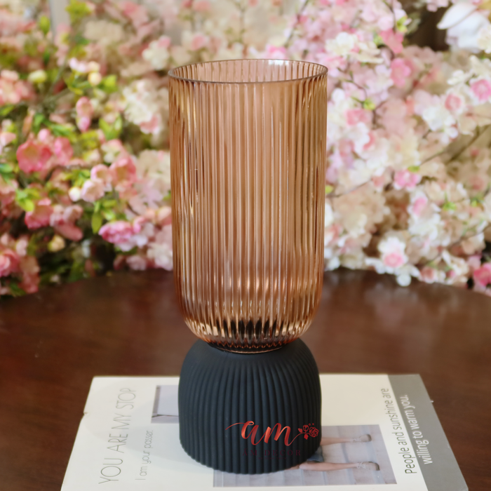 Lọ Thủy Tinh Nâu Phủ Size Nhỏ