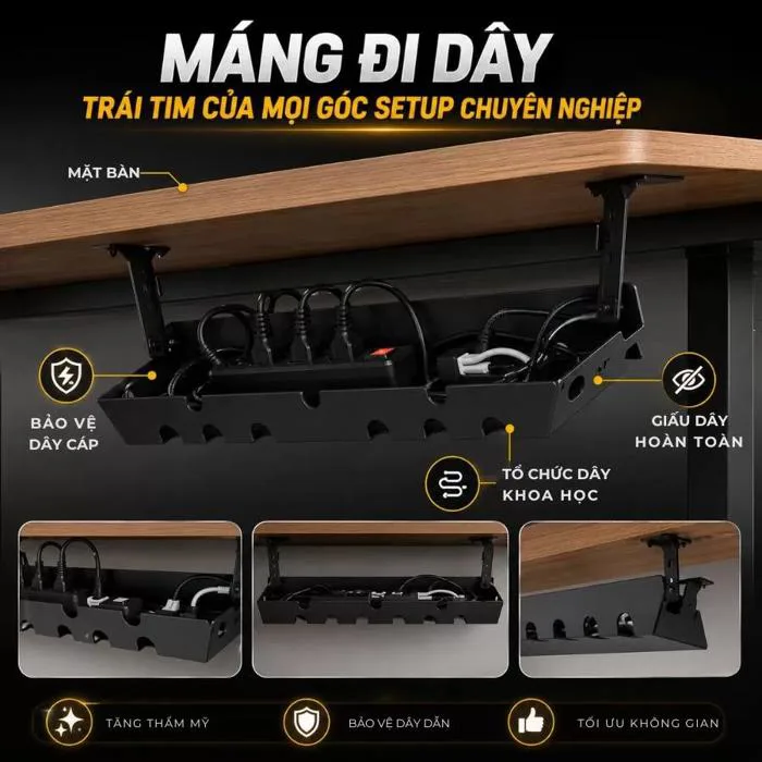 Nghệ Thuật Đi Dây Điện Gọn Gàng Như Dân Chuyên Cho Góc Máy Tính