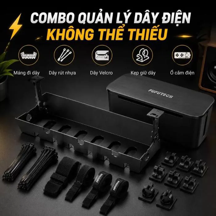 Nghệ Thuật Đi Dây Điện Gọn Gàng Như Dân Chuyên Cho Góc Máy Tính