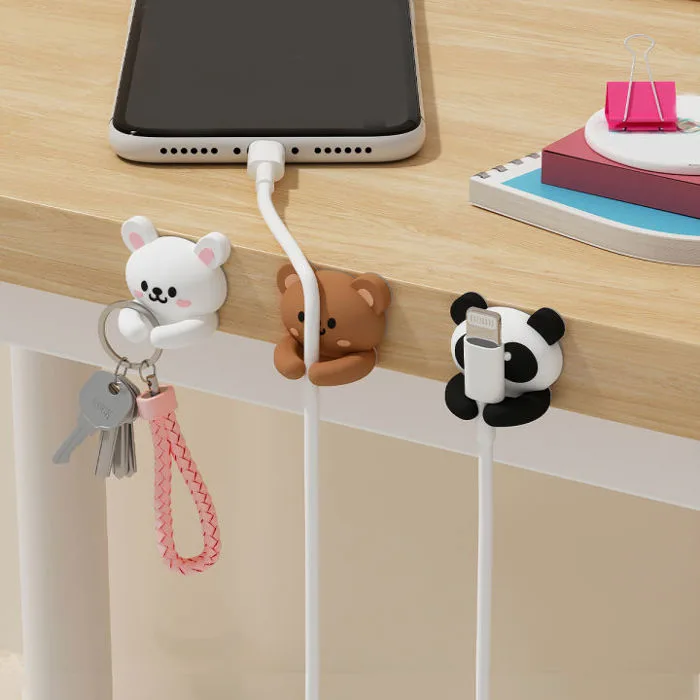Bộ Sắp Xếp Cáp Để Bàn Hoạt Hình Dễ Thương 2/3 Bộ Tự Dính Cuộn Dây Quản Lý  Dây Tai Nghe & Kẹp Cáp Dữ Liệu Giá Đỡ PVC | Lazada Việt Nam
