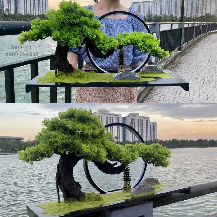 Bonsai Cây Giả Decor Trang Trí - Quà Tặng Tân Gia