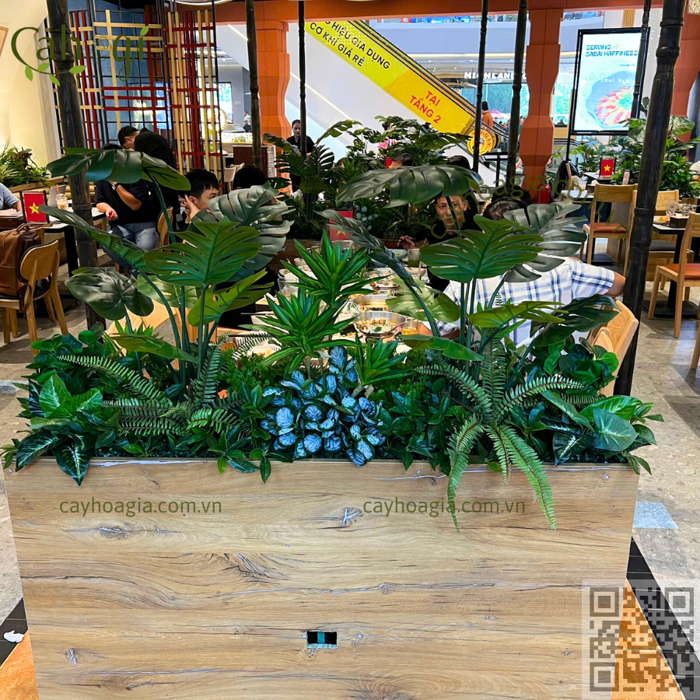 Thi Công Hộc Cây Giả – Decor Nhà Hàng Thai Market Vincom Mega Mall Sma –  CaHoGi