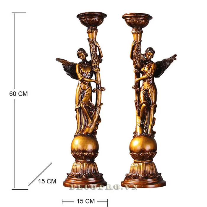 Chân nến trang trí Thiên Thần - Đồ decor đẹp trang trí nhà Châu Âu